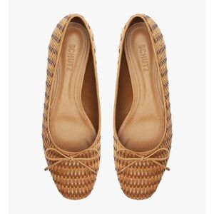 SCHUTZ Tan Woven Flats